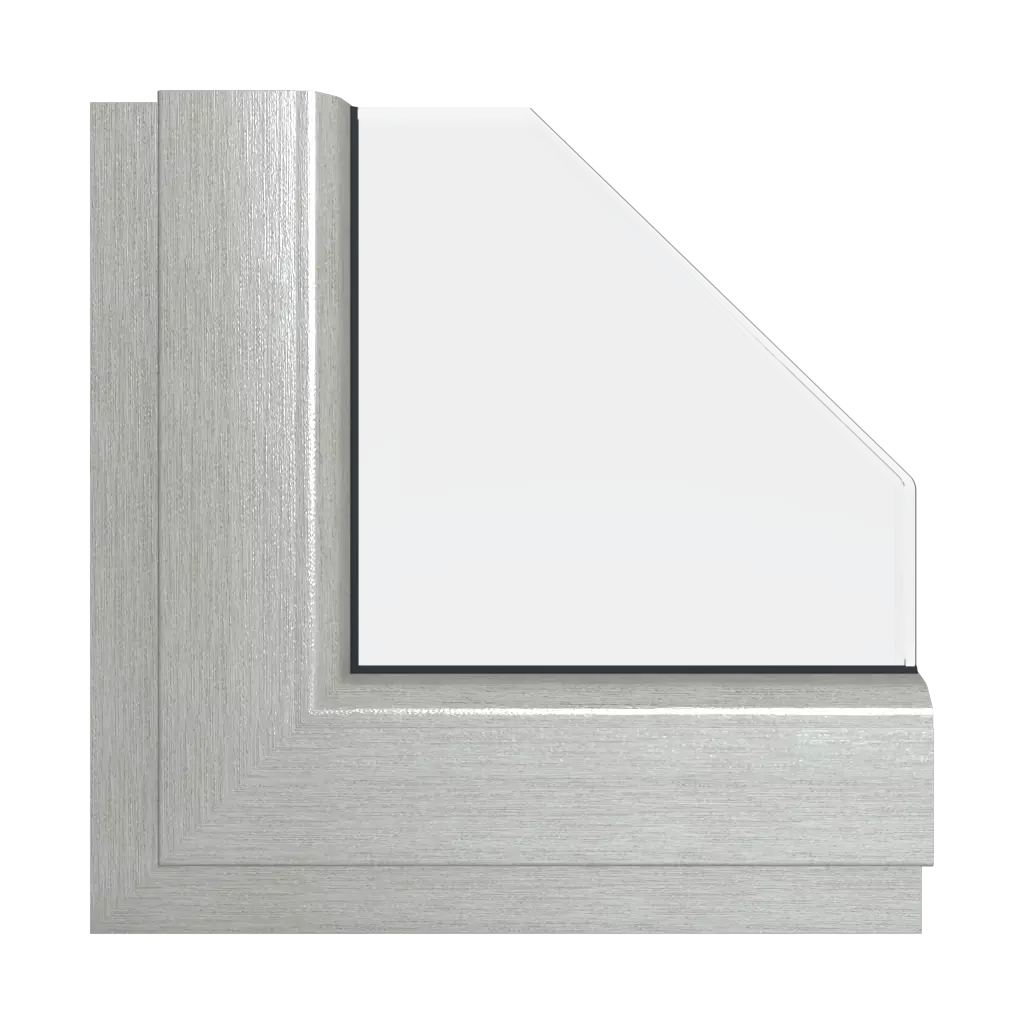 Metbrush aluminium windows window-color veka-colors brushed-aluminum interior