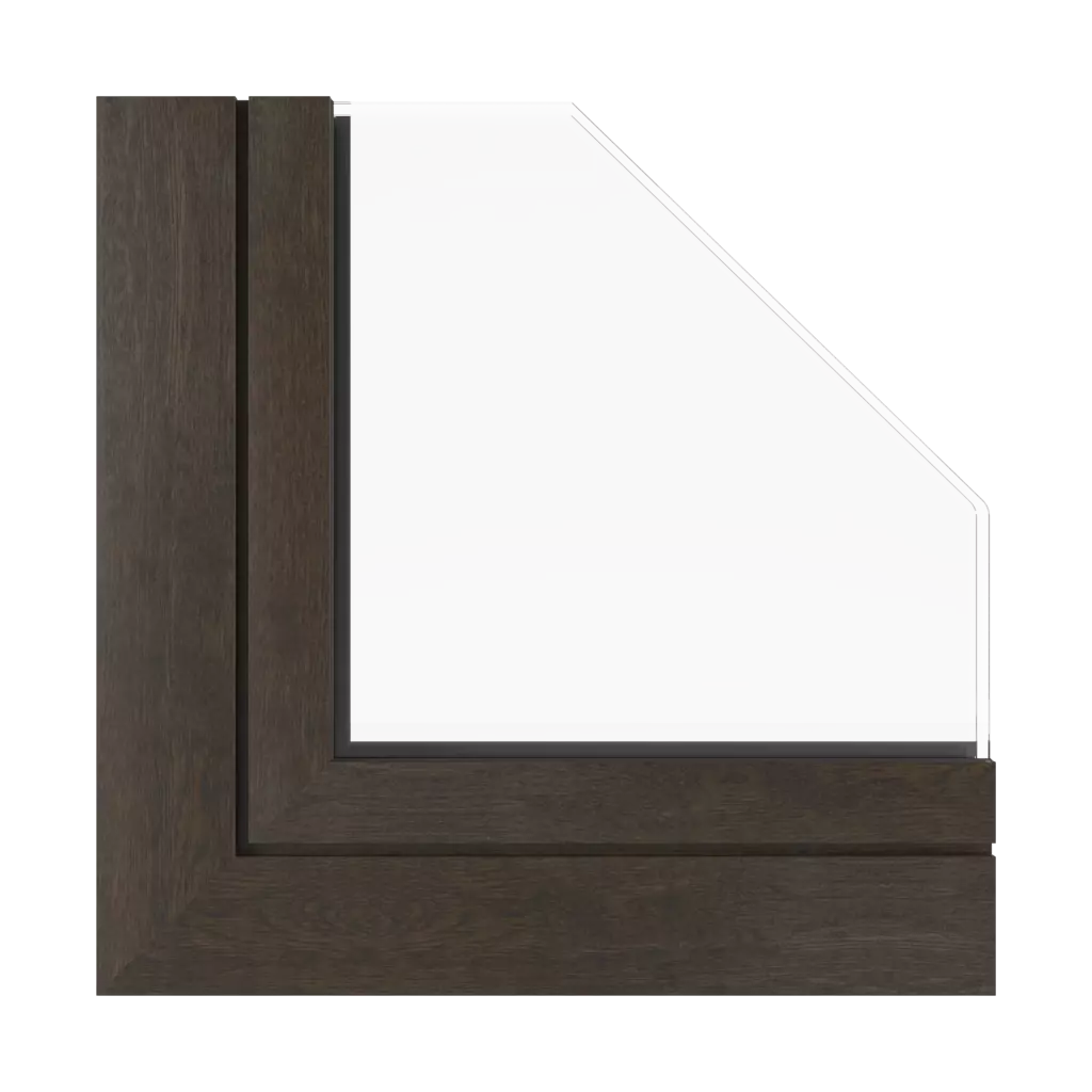 Black walnut windows window-profiles aluprof mb-78ei