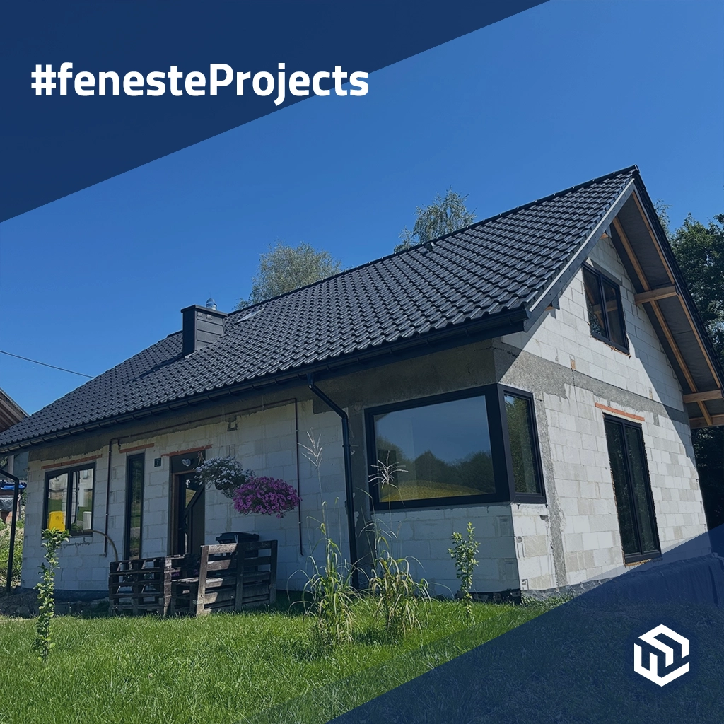 Cozy single-family house hidden under the forest projects window-profiles pvc gealan linear 